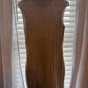 Sincerely Jules Cable Knit Dress - Tan